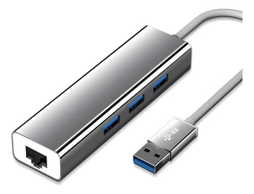 Adaptador De Red Usb 3.0 A Rj45 Ethernet + Hub 3.0 Multipuer