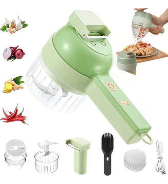 Cortador de verduras eléctrico recargable 4 en 1