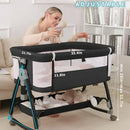 Bassinet 3 En 1 Para Bebé Con Malla, Ruedas Y Altura Ajustab