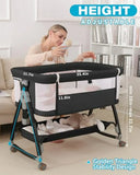 Bassinet 3 En 1 Para Bebé Con Malla, Ruedas Y Altura Ajustab