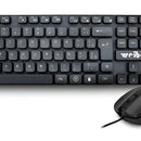 Combo Teclado Y Mouse Usb Alambrico Weibo Fc-535 Color del teclado Negro