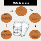 6 Frascos Medidor Envase Vidrio Almacenar Leche Materna 8 Oz