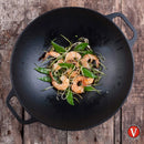 Sarten Wok 14 De Hierro Fundido Esmaltado Victoria Color Negro