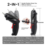 Destornillador Inalambrico Electrico 47 En 1 Recargable Negro