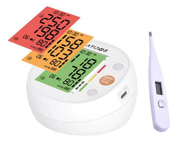 Tensiómetro Digital Latidos Altavoz + Termometro Buzzle Blanco