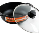 Sarten Caldero Imusa 26 Cms Antiadherente Aluminio Fundido Color Negro