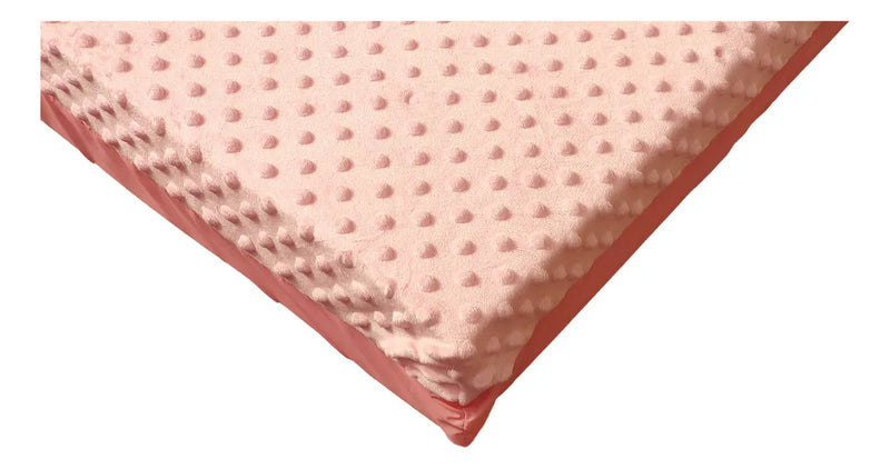 Cojín Colchoneta Cuna Corral De Bebés 90 X 60cm Plastificada Color Rosada Claro