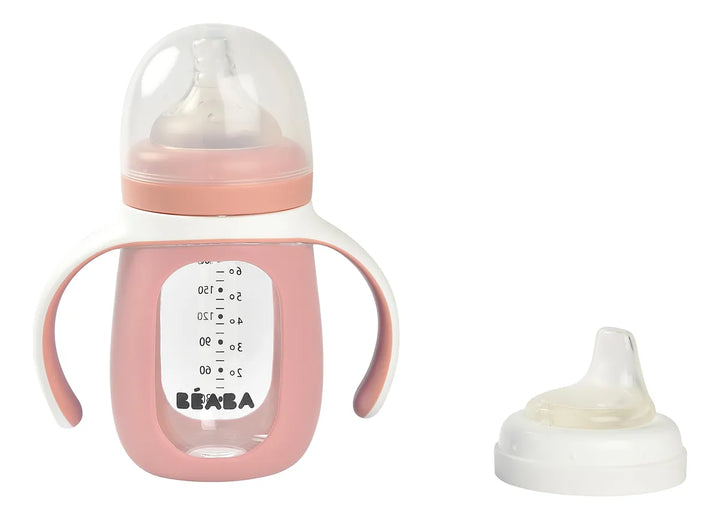 Beaba Vaso De Vidrio 2 En 1 Para Entrenamiento De Biberon A