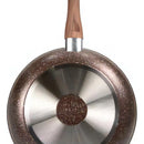 Sartén 24 Cm Bronce Free Home Antiadherente Tapa De Vidrio