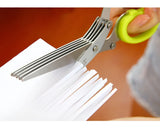 Tijeras De Cocina 5 Hojas Vegetales Papel Rapidez