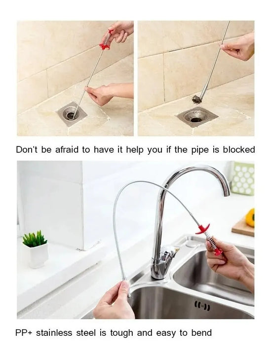 Sonda Destapa Cañería 85cm Lavamanos, Baños, Tinas, Duchas