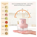 Picador Eléctrico Recargable 250ml Cortador De Verduras Rosa