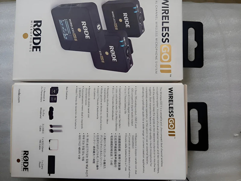 Micrófonos Rode Wireless GO II Condensador Omnidireccional color negroS