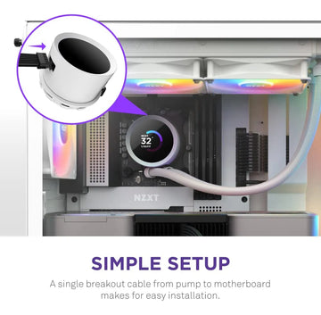 Enfriador De Líquido Nzxt Rl-kr240-w1 Enfriador De Líquido R