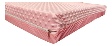 Cojín Colchoneta Cuna Corral De Bebés 90 X 60cm Plastificada Color Rosada Claro