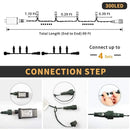 Luces Navidenas Led Brillantes 300 Luces 105 Pies