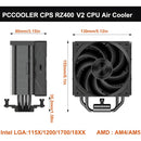 Disipador Pccooler Rz400 V2 Negro 240w Serie Cps Amd - Intel