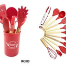 Set De 12 Utensilios De Cocina Silicona Resistentes Al Calor