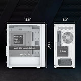 Caja Pc Vetroo M05 Micro Atx, Vidrio Templado Y Rgb 120mm