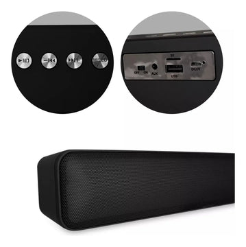 Mini Barra Sonido Inalámbrica Luces Led Audioritmicas Música Diseño