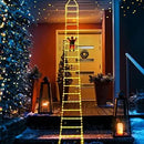 Set Luces Led De Escalera Navideña 10' Con Santa Claus