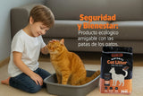 Arena Gatos Premium Control Olor Doble Aroma Talco Bebé 25kg