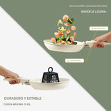 Juego De Ollas, Sartenes Antiadherentes, Cerámica No Tóxicos Crema