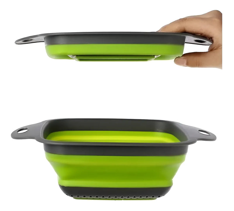 Set 2 Escurridor Colador Plegable Frutas Verduras Libre Bpa