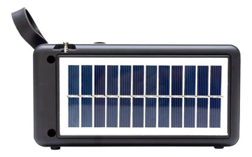 Radio Parlante Bluetooth Recargable Panel Solar Linterna Usb Diseño