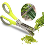 Tijera De Verduras Para Cocina 5 Hojas En Acero Inoxidable