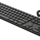 Teclado Alámbrico Hp 320k Qwerty Inglés Us Color Negro