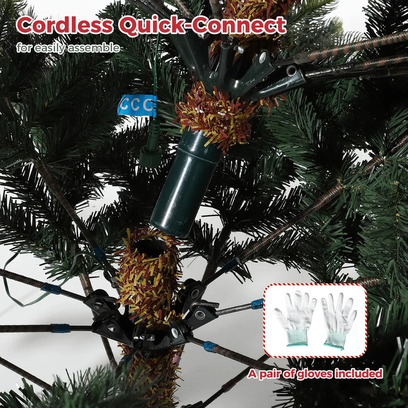 Garveehome Mini Arbol De Navidad Artificial Preiluminado De