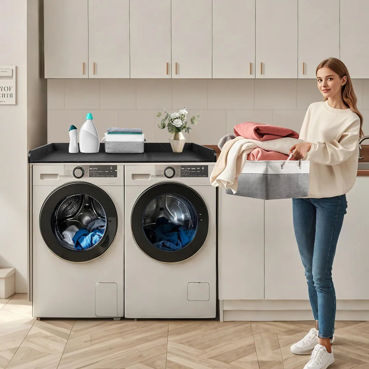 Gldzi Encimera De Lavadora Y Secadora Con 2 Cestas De Almace