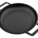 Sartén Doble Asa De Hierro Fundido Curado Victoria® 25 Cm Color Negro