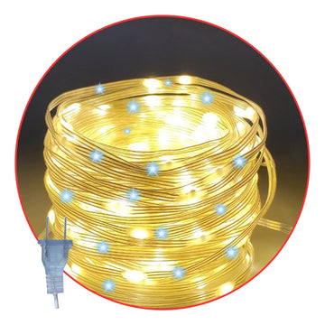 Instalación Lineal New Flash Led Con Destellos 30mt Navideña Amarillo