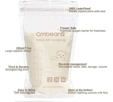 Bolsas De Almacenamiento De Leche Materna De 220 Ml X30 Und