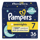 Pampers Swaddlers Overnights Panales - Talla 7, 36 Unidades