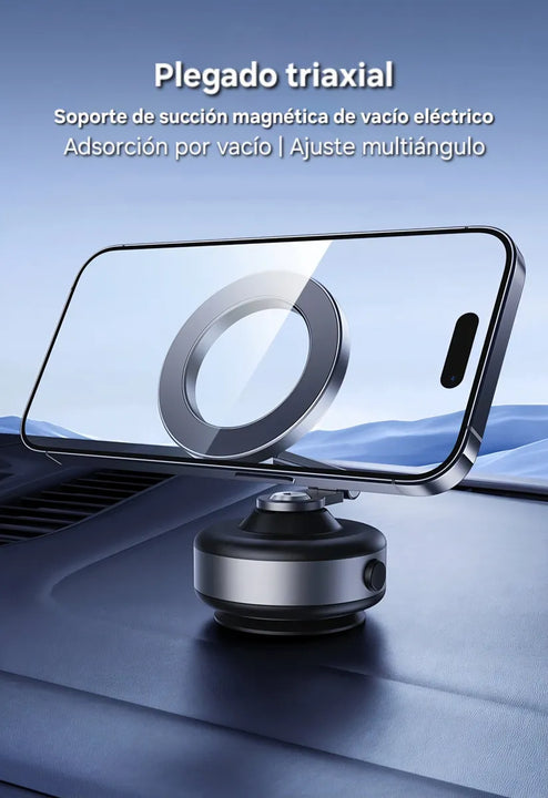 Soporte De Celular Electrico Usb Carro Holders Base Succion Negro