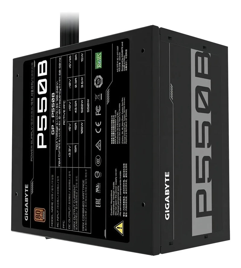 Fuente de poder para PC Gigabyte GP-P550B 550W black