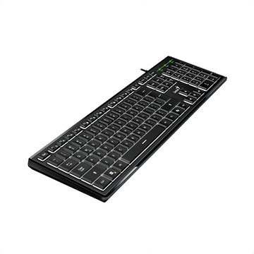 Teclado Con Cable Genius Slimstar 820 Iluminado Usb Teclado Negro Idioma Español España