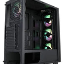 Gabinete Iceberg Crystal G9 Atx 4 Ventiladores Color Negro
