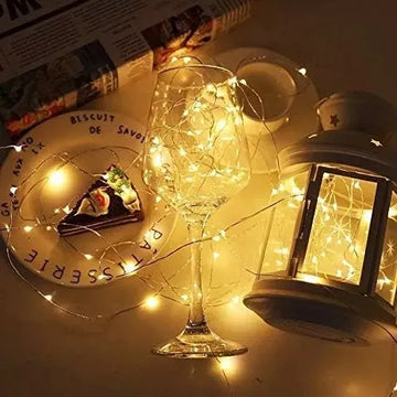 Luces Extensión Micro Led Alambre 100 Leds 10 Metros Blanco
