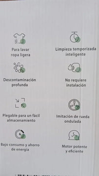 Lavadora Portátil, Lavadora Plegable De 6,5 Litros Negro