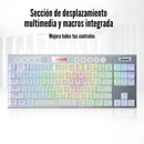 Teclado Gamer Inalámbrico Redragon Horus K621w Tkl Blanc Rgb Idioma Español Latinoamérica Color Del Teclado Blanco