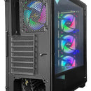 Gabinete Chasis Gamer Pc Argb Atx Con Controlador + 4 Cooler Negro