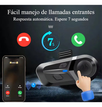 Auriculares Inalámbricos L1 Para Casco De Moto Bluetooth 5.3