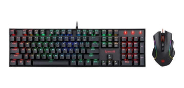Combo Gamer Redragon K551rgb, Teclado Mecánico + Mouse M607 Negro Negro