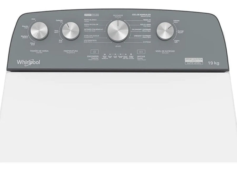 Lavadora Superior 19kg Xpert System Tapa Metálica Bl 8mwtw19 Blanco