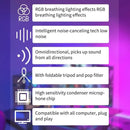 Microfono Usb Rgb Sf-666r Condensador Omnidireccional +trip Negro