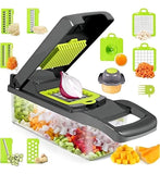 Mandolina Cortador Verduras Multi Picador Vegetales 15 En 1 Verde